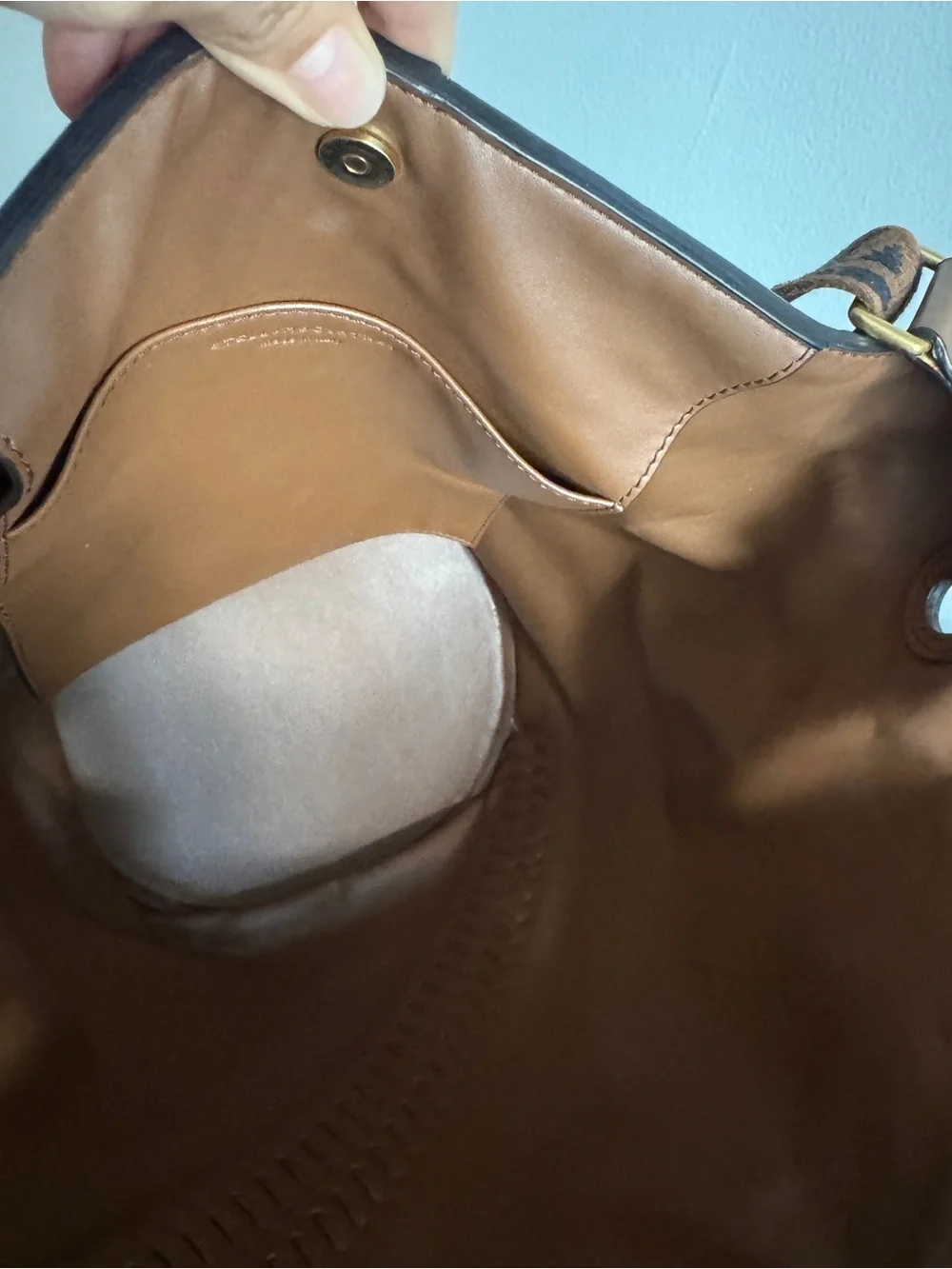 Stella McCartney S-Wave Monogram Bucket Shoulder Bag